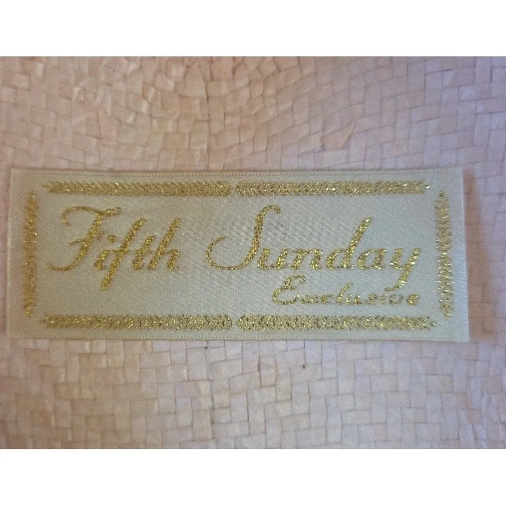 Fifth‎ Sunday Exclusive Hat Peach Beaded Polyester Paper Church Hat Style 87388
